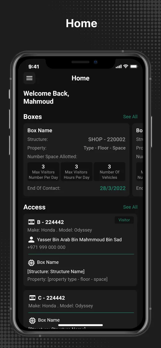 Cognitive Neuron App Store screenshot: home with boxes, allotted spaces and recent access