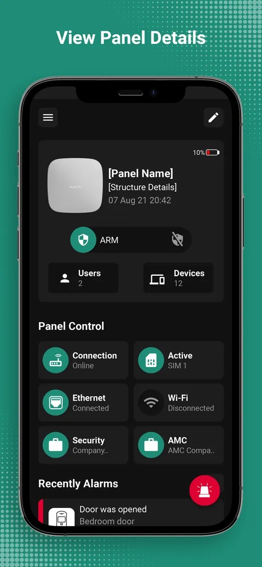Defcon Patrols App Store screenshot: panel details and controls